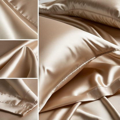 SET DI 4 PEZZI PER LETTO DI LUSSO IN SETA EGIZIANA