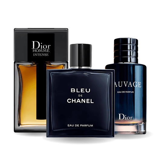 SET: SAUVAGE DIOR, BLEU DE CHANEL, DIOR HOMME INTENSE