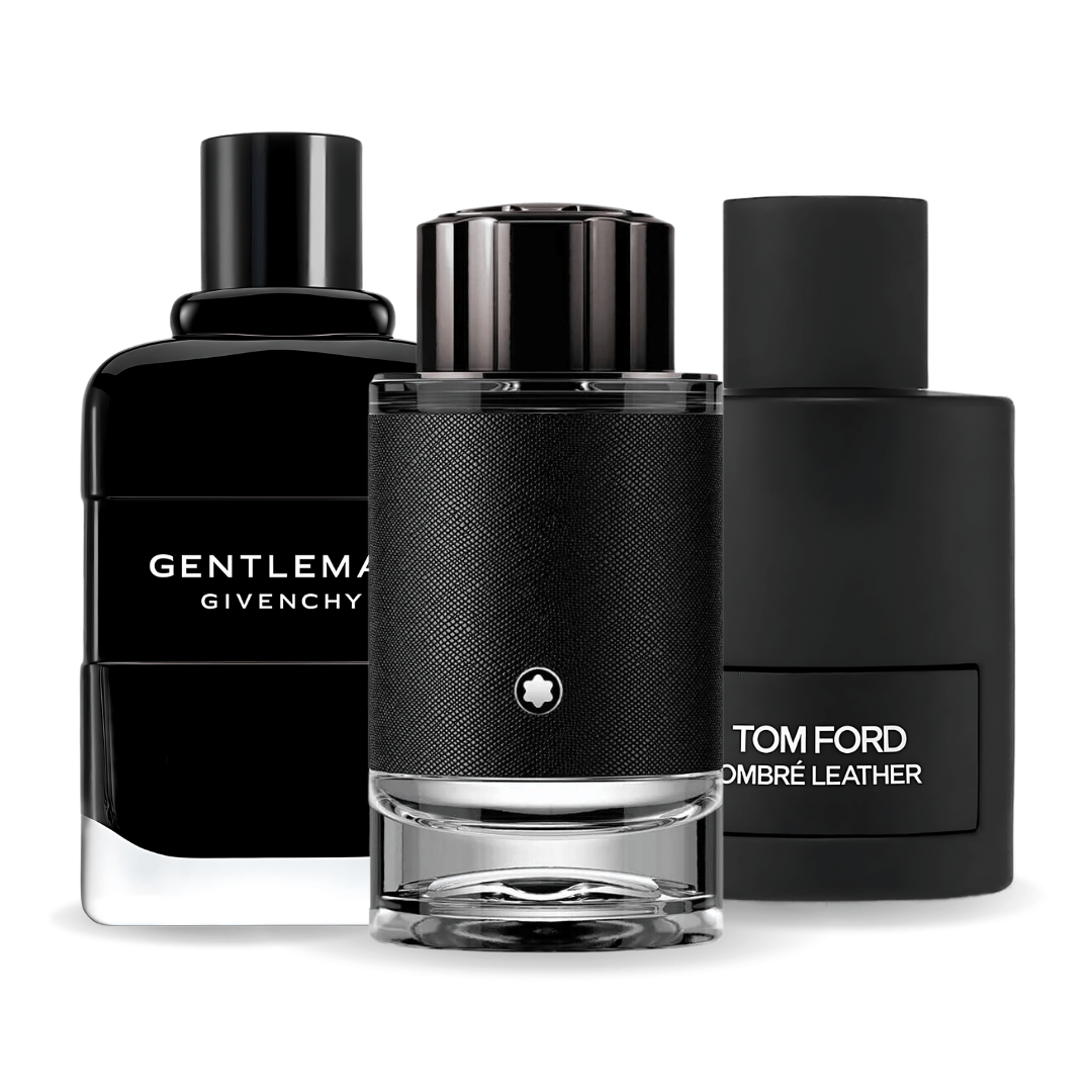SET: TOM FORD OMBRE LEATHER, GIVENCHY GENTLEMAN, MONTBLANC EXPLORER