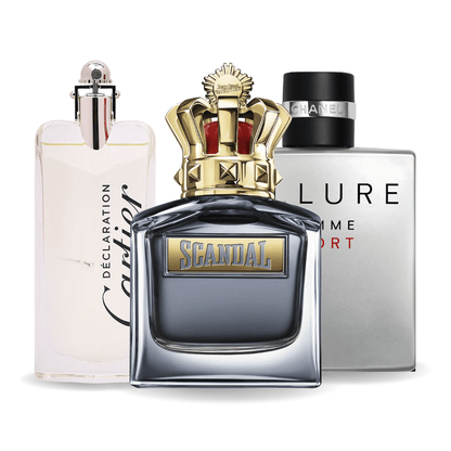 ALLURE HOMME SPORTS, JEAN PAUL GAULTIER SCANDAL, CARTIER DECLARATION