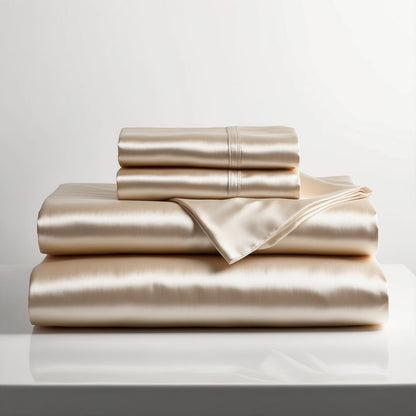 SET DI 4 PEZZI PER LETTO DI LUSSO IN SETA EGIZIANA