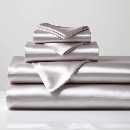 SET DI 4 PEZZI PER LETTO DI LUSSO IN SETA EGIZIANA